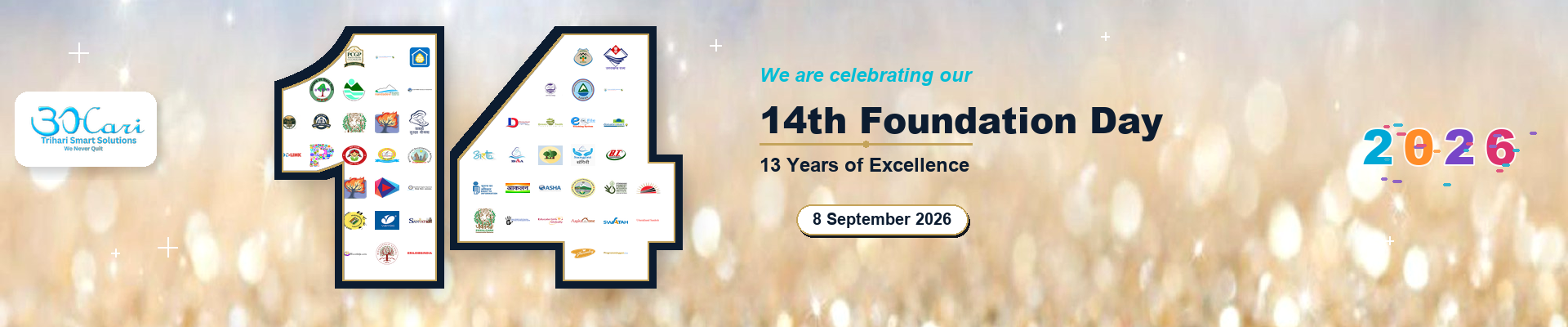 14th Foundation Day banner